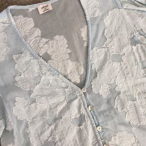 NWOT Wilfred Lourdes button up blouse with puffy sleeves